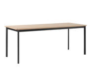 Drip HW116 Dining Table, black/lacquered oak
