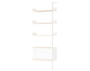 Rombe IF6 Add-on Bay Cabinet, alabaster/lacquered oak