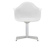 Eames Plastic Armchair DAL, cotton white/polished aluminum