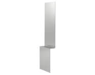 Pleat Mirror, polished steel