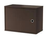 String Cabinet with Swing Door, dark oak