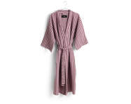 Waffle Bathrobe, stripe cool pink