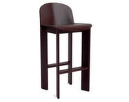 Chisel 35 Bar Stool H75, dark bordeaux lacquered beech