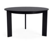 Chisel 20 Table Round Ø127, black lacquered oak