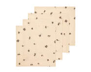 Baies Napkins Set of 4, natural / dark chocolate
