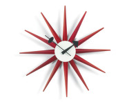 Sunburst Clock, red
