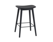 Fiber Stool 65cm Wood Base, black