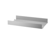 String Metal Shelf High Edge 58 x 30, grey