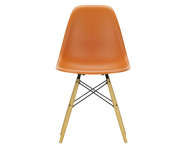 Eames Plastic Side Chair DSW, rusty orange