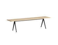 Pyramid Bench 12 190 cm Black Steel, lacquered oak
