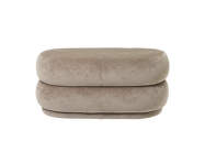 Pouf Oval Faded Velvet, beige