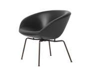 Pot Lounge Chair, brown bronze/leather black