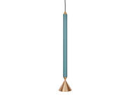 Apollo 59 Pendant, deep sea/polished brass