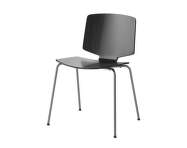 Valby Chair, chrome steel / black lacquered oak