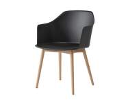 Rely HW76 Armchair, oak/black