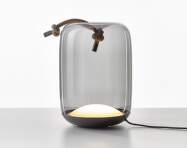 Knot Cilindro Table PC1078 Lamp, smoke grey / black matte