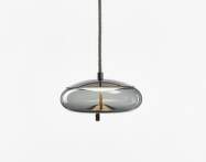 Knot Small Disco PC1037 Pendant Lamp, smoke grey / black chrome