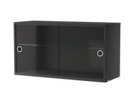 Display Cabinet with Sliding Doors, dark grey