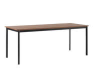 Drip HW116 Dining Table, black/lacquered walnut