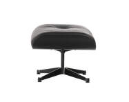 Lounge Chair Ottoman Chestnut Black, Leather Premium F66 nero
