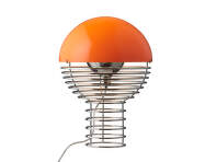 Wire 30 Table Lamp, chrome/orange