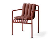 Palissade Dining Armchair Soft Quilted Cushion, iron red