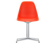 Eames Plastic Side Chair DSL, poppy red / polished aluminum