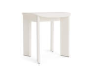 Chisel 10 Stool, cream white lacquered beech