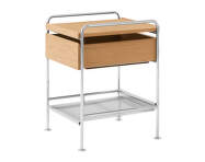 Alima Side Table NDS3, chrome / oak