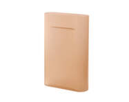 Ridge Vase H48, light orange frosted glass