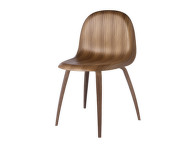 3D Dining Chair Wood Base, american walnut