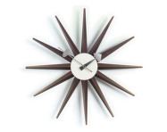 Sunburst Clock, walnut