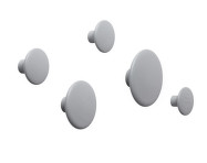 The Dots Coat Hook, Set of 5, grey