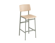 Loft Bar Stool 75 cm, dusty green/oak