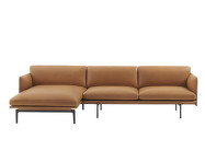 Outline Sofa w. Chaise Longue, leather