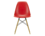 Eames Fiberglass Side Chair DSW, red/ash