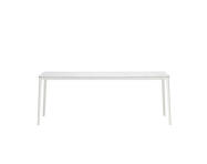 Plate Table 90x180, marble carrara/white base