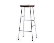 Cornet Bar Stool High Chromed Steel, smoked oiled oak