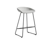 AAS 39 Bar Stool Low Black Steel, Divina Melange 120