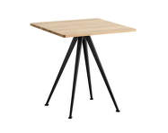 Pyramid Table 21 70x70 Black Steel, lacquered oak