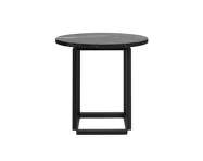 Florence Side Table Ø50, black Marquina marble / black