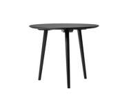 In Between SK3 Table Ø90, black lacquered oak