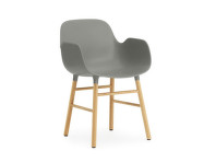 Form Armchair Oak, grey