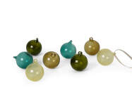 Glass Baubles S Set of 8, mixed dark