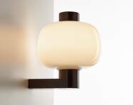 Bonbori Wall Up PC1251 Lamp, triplex opal / black matte