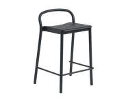 Linear Steel Counter Stool, black