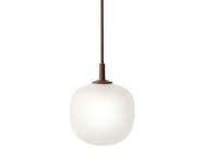 Rime Pendant Lamp Ø12, opal/deep red