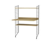 String Workspace H Shelving Set, oak/black