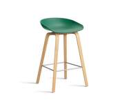 AAS 32 Bar Stool Low Oak Veneer, teal green