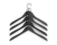 Soft Coat Hanger Slim, Set of 4, black